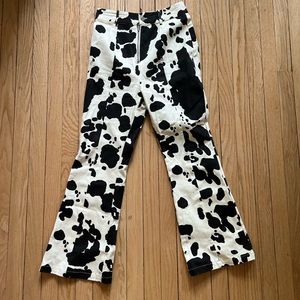 Cowprint pants